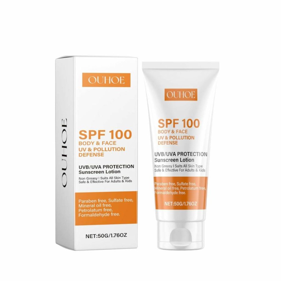 AMALIA SPF 100 Sunscreen for Face & Body, Broad Spectrum, Oil-Free, Antioxidant-Enriched, for Sun-Sensitive Skin