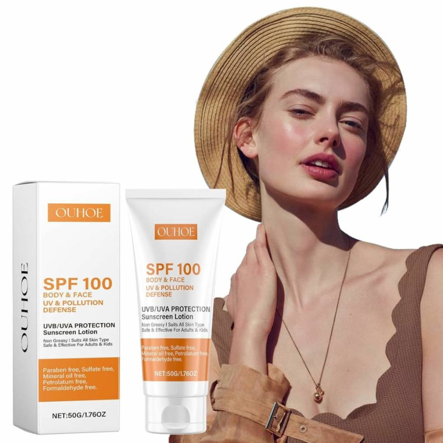 AMALIA SPF 100 Sunscreen for Face & Body, Broad Spectrum, Oil-Free, Antioxidant-Enriched, for Sun-Sensitive Skin
