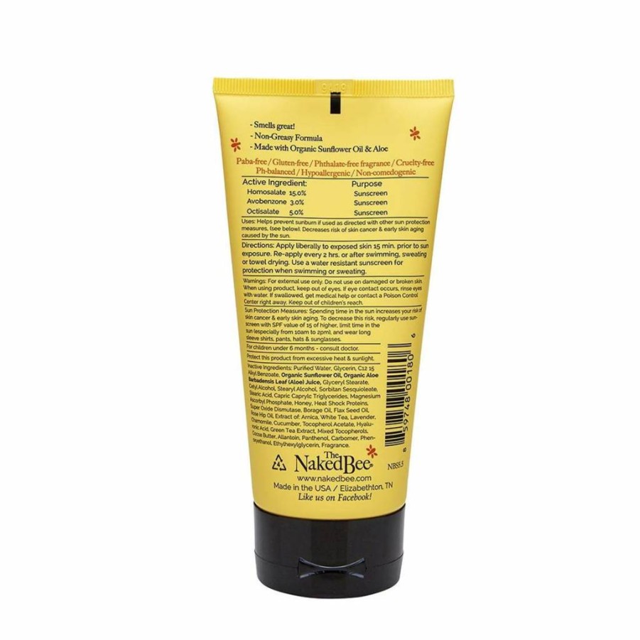 The Naked Bee SPF 30 Vitamin C Sunscreen Moisturizer with Sunflower Oil & Aloe - 5.5 Oz Face & Body Sunblock