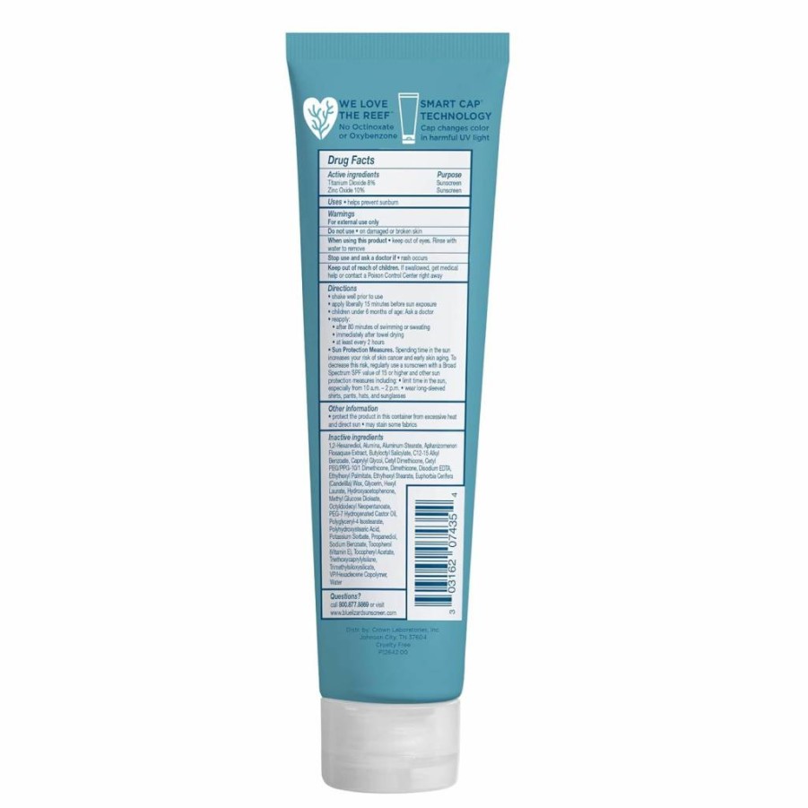 BLUE LIZARD Kids Mineral Sunscreen SPF 50+ | 5oz Tube | Fragrance-Free, Water-Resistant, Broad Spectrum UVA/UVB Protection | Pediatrician Recommended