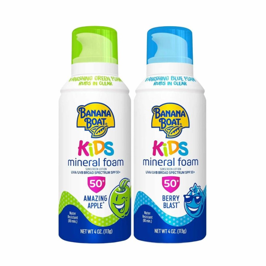 Banana Boat Kids Sport Sunscreen Spray SPF 50, Oxybenzone-Free, Water-Resistant, Twin Pack (6 Oz Each) | Sunblock for Children & Outdoor Activities