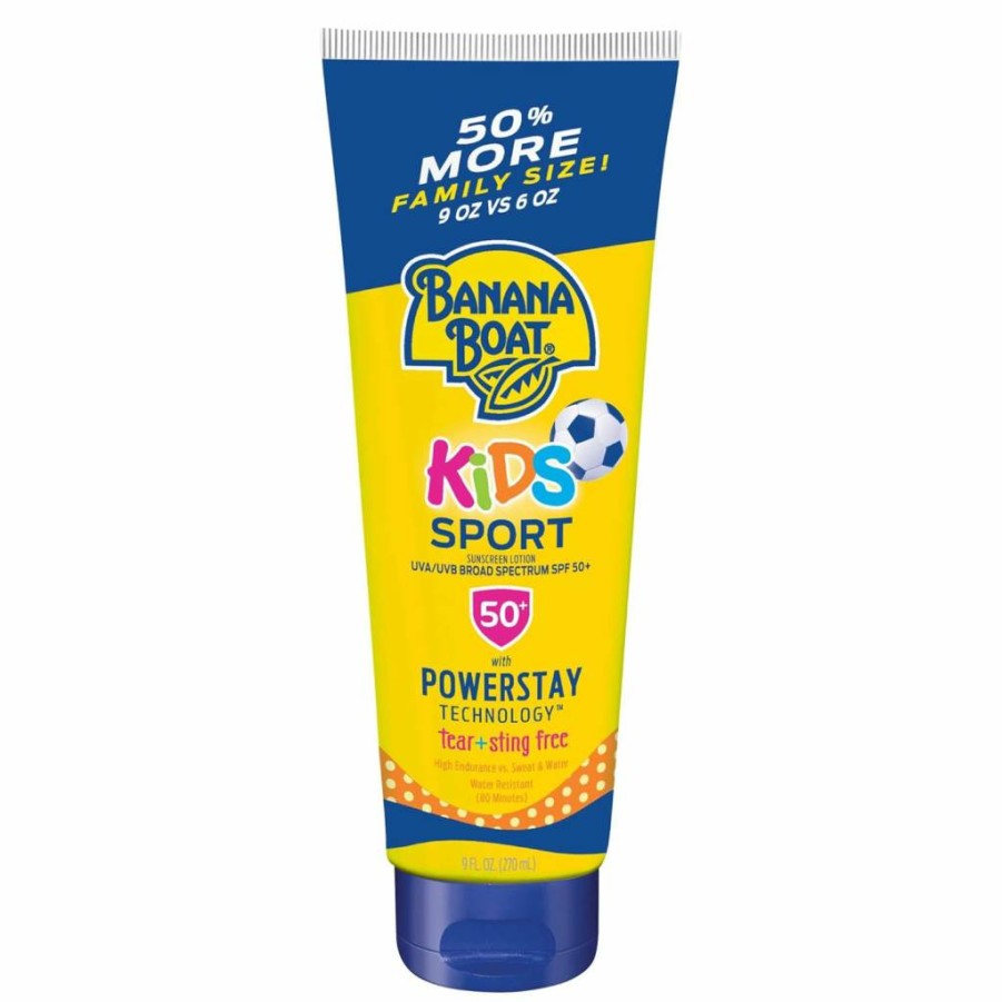 Banana Boat Kids Sport Sunscreen Spray SPF 50, Oxybenzone-Free, Water-Resistant, Twin Pack (6 Oz Each) | Sunblock for Children & Outdoor Activities