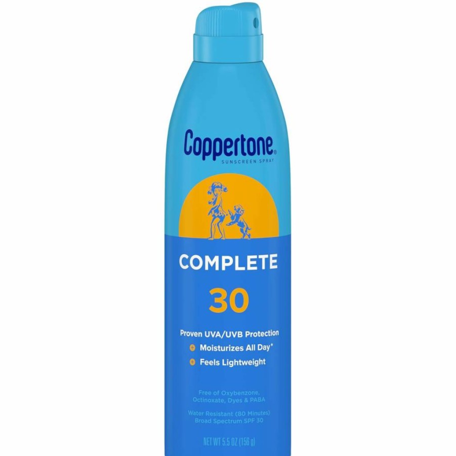 Coppertone SPF 30 Sunscreen Spray for Body – Lightweight, Water Resistant, Broad Spectrum UVA/UVB Protection, 5.5 Oz