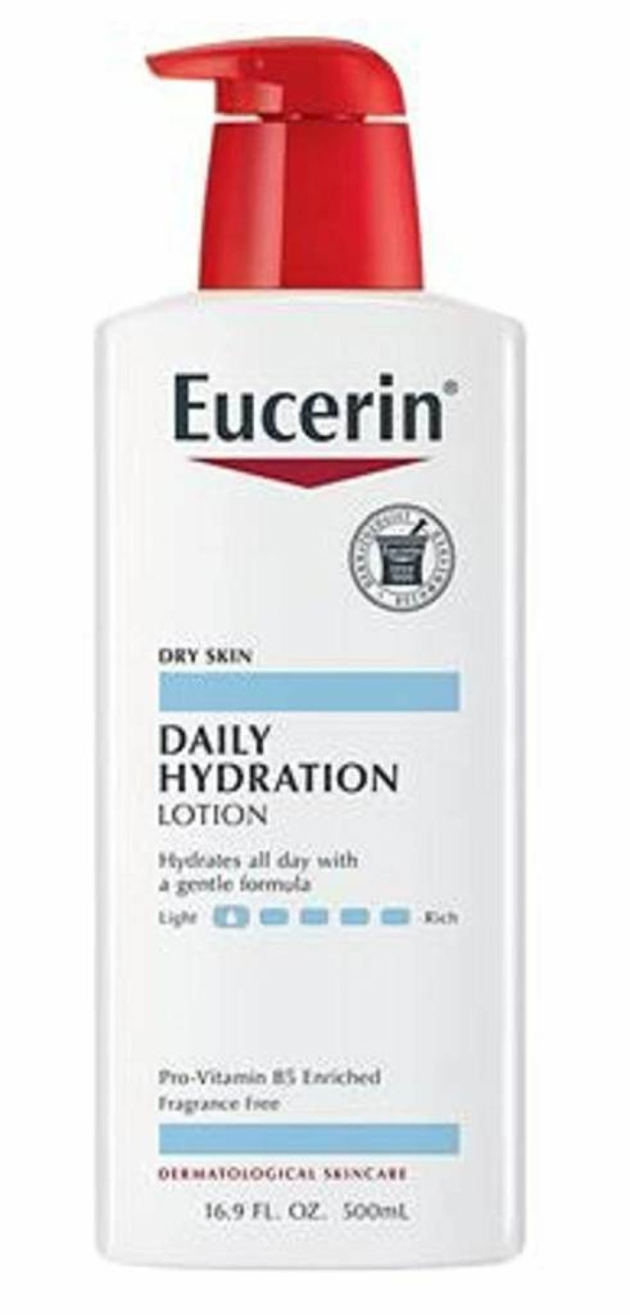 Eucerin Daily Hydration SPF 15 Body Lotion for Dry Skin - Broad Spectrum Moisturizer, 16.9 Fl Oz Pump Bottle (Pack of 3)