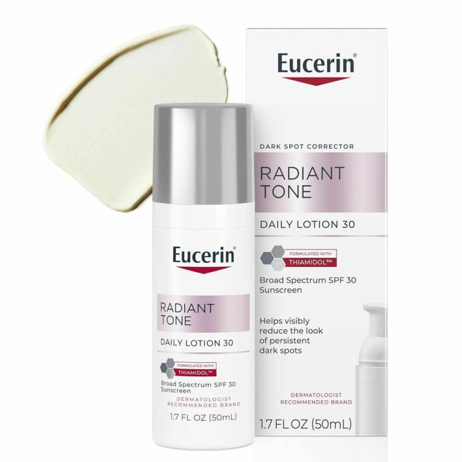 Eucerin Radiant Face Lotion SPF 30 with Thiamidol, Dark Spot Corrector & Sunscreen, 1.7 Fl Oz, Reduces Persistent Dark Spots, Broad Spectrum Protection