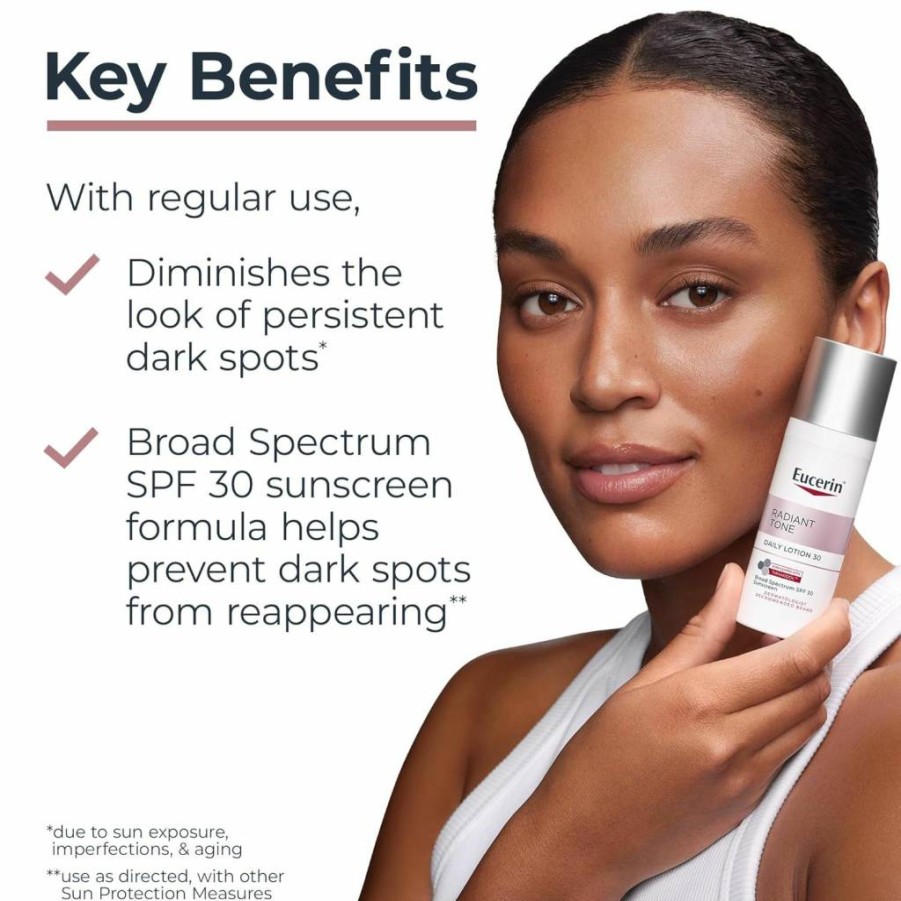 Eucerin Radiant Face Lotion SPF 30 with Thiamidol, Dark Spot Corrector & Sunscreen, 1.7 Fl Oz, Reduces Persistent Dark Spots, Broad Spectrum Protection