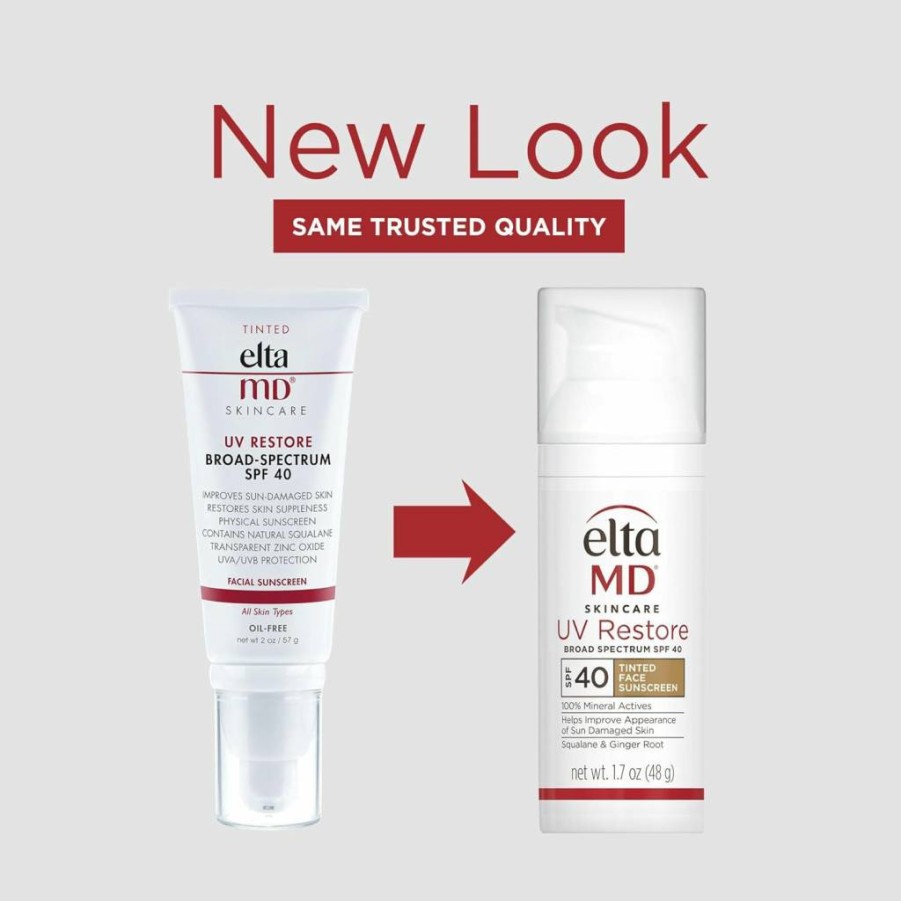 Amazon EltaMD UV Restore SPF 40 Mineral Sunscreen – Zinc Oxide Face Sunscreen for Sun Damage Repair & Anti-Aging