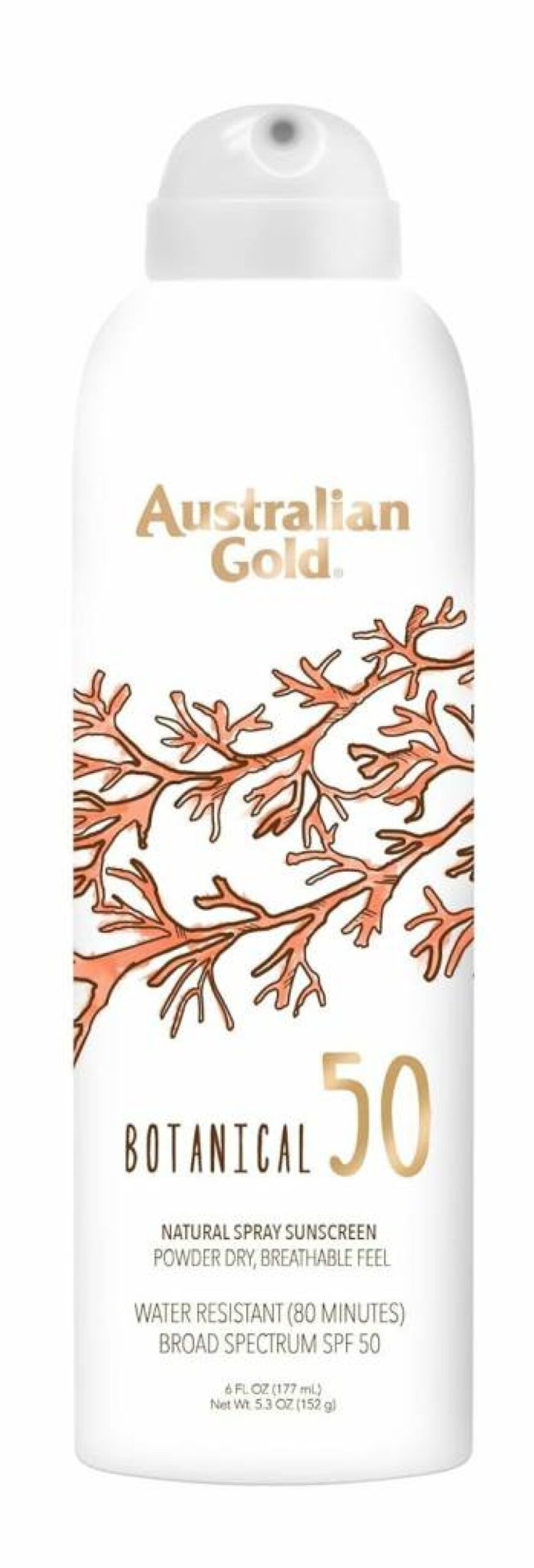 Australian Gold Botanical SPF 50 Natural Sunscreen Spray - Broad Spectrum Sunblock with Antioxidants, Native Australian Ingredients, Citrus Oasis Scent, 6 Fl Oz