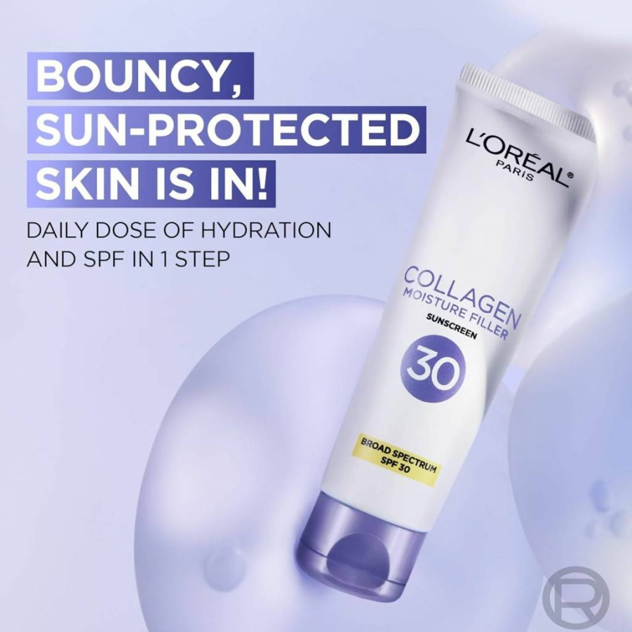 L'Oreal Paris Collagen Moisture Filler Face Cream with SPF 30 – Anti-Aging Moisturizer & Daily Sunscreen with Free Serum Sample