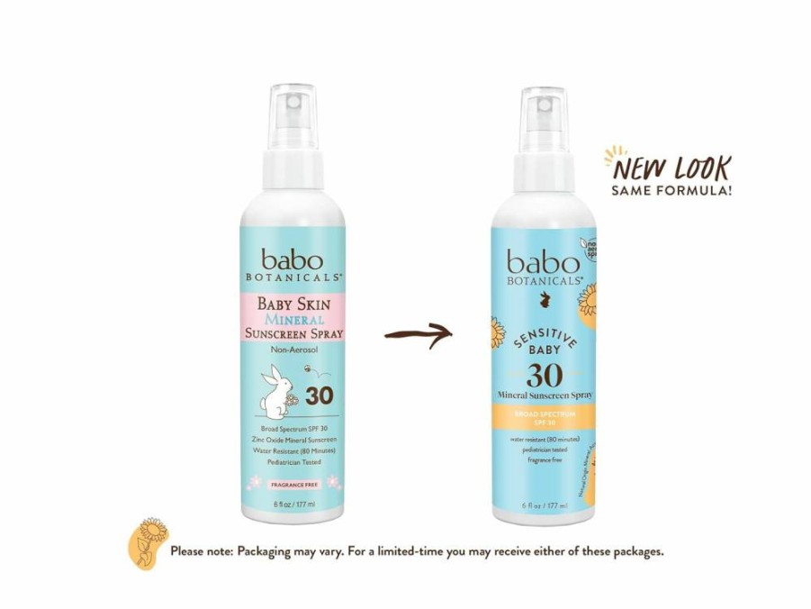 Amazon Baby Mineral Sunscreen Spray SPF 30 - Zinc Oxide, Fragrance-Free, Water Resistant for Sensitive Skin - Non-Aerosol Face & Body Sunblock for Infants & Kids