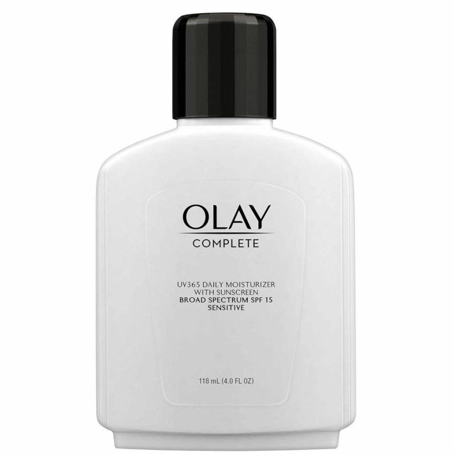 Olay Sensitive Skin Face Moisturizer with SPF 15 Broad Spectrum Sunscreen, 4 oz Daily Hydrating Lotion