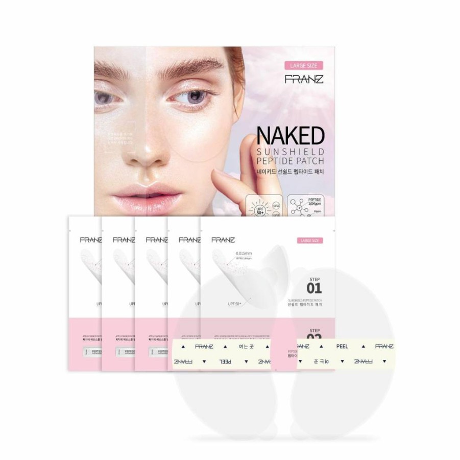 FRANZ UV Protection Patch UPF 50+ for Anti-Aging & Wrinkle Reduction - Lightweight, Breathable Sun Patches for Daily Outdoor Use - 5 Pairs with Peptide for Skin Radiance