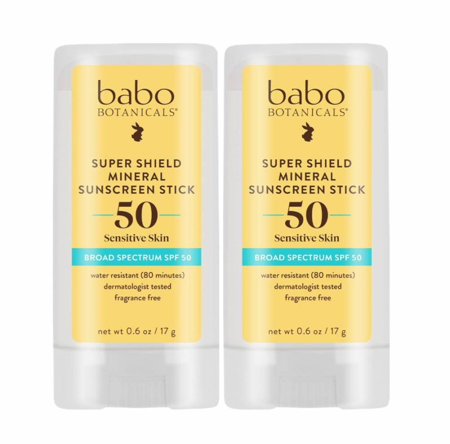 Amazon Babo Botanicals SPF 50 Sunscreen Stick - Natural Zinc Oxide, Water Resistant, Fragrance-Free, EWG Verified, NSF Certified, 70% Organic, Safe for All Ages