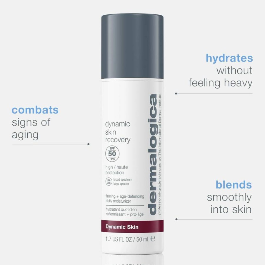 Amazon Dermalogica Dynamic Skin Recovery SPF 50 Moisturizer – Anti-Aging, Broad Spectrum, Non-Greasy Face Sunscreen for Daily Use