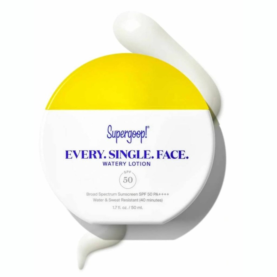 Supergoop! Every. Single. Face. Watery Lotion SPF 50 PA++++ - 1.7 Fl Oz Broad Spectrum Sunscreen for All Skin Types - Water & Sweat Resistant