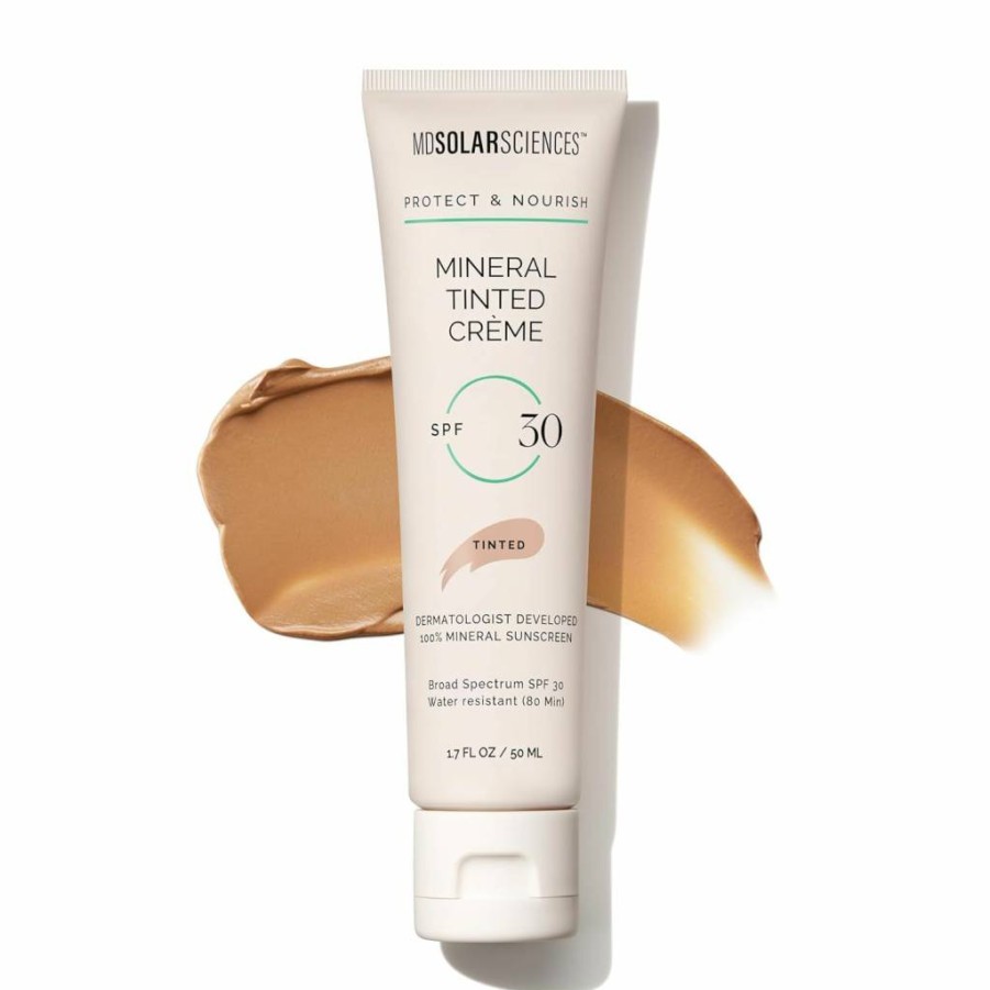 Amazon MDSolarSciences Mineral Tinted Sunscreen SPF 30 - Broad Spectrum UV Protection, Water-Resistant, Matte Finish with Micronized Zinc Oxide for All Skin Types (1.7 Fl Oz)