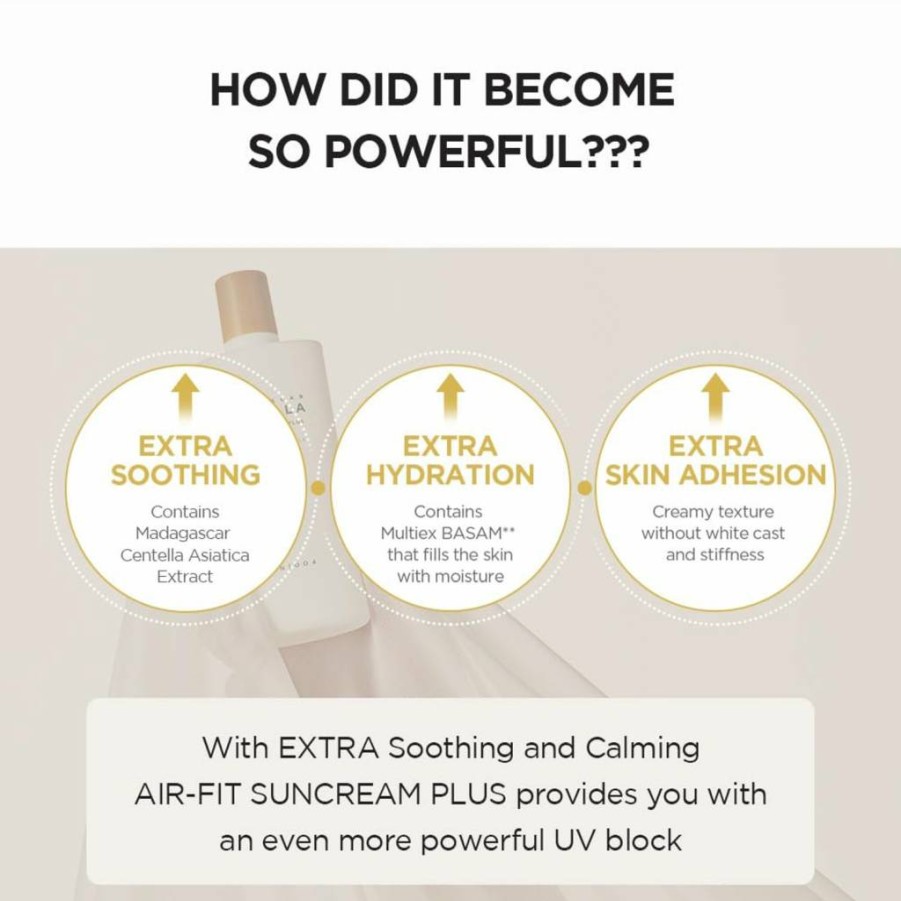 SKIN1004 Madagascar Centella Air-Fit Suncream Plus SPF 50 PA+++ 1.69 Fl Oz (50ml) - Oil-Free Moisturizing Sunscreen for Sensitive Skin