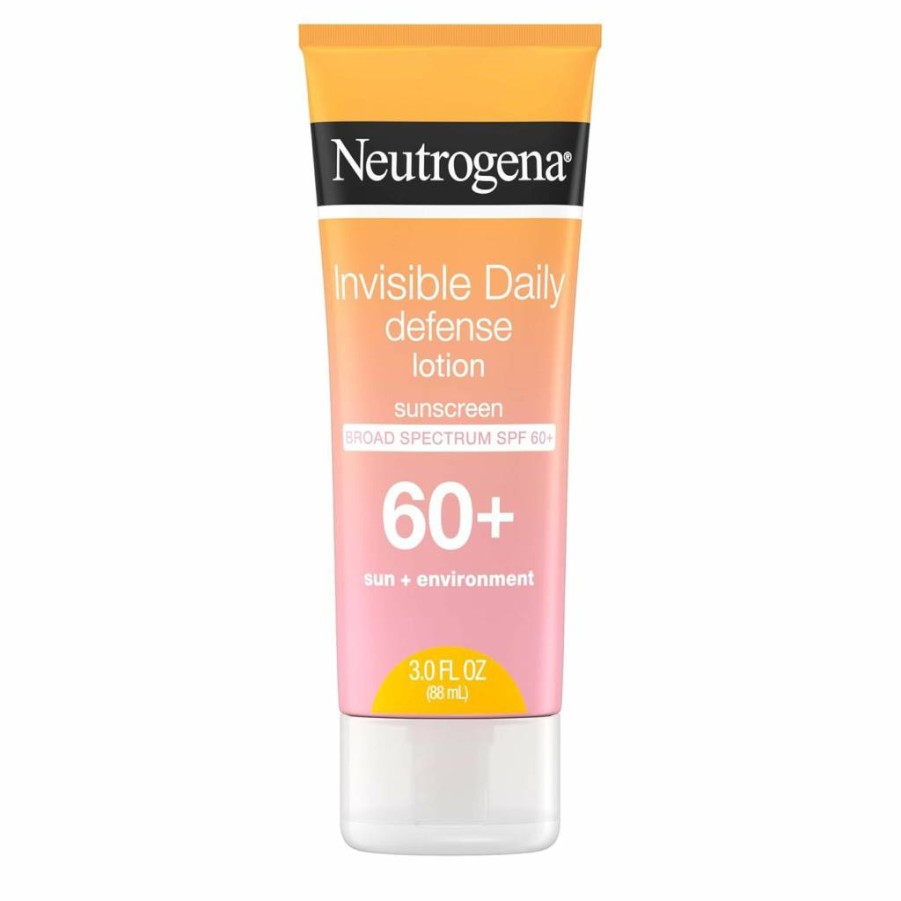 Neutrogena Invisible Daily Defense SPF 60 Sunscreen Lotion – Broad Spectrum, Oxybenzone-Free, Water-Resistant, Antioxidant Protection, 3 oz