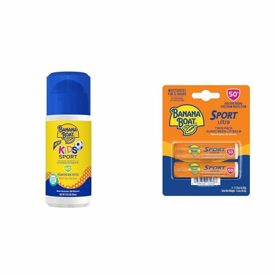 Banana Boat Kids SPF 60 Sunscreen Roll-On – Travel Size 2.5Oz, Water-Resistant Sunblock for Children
