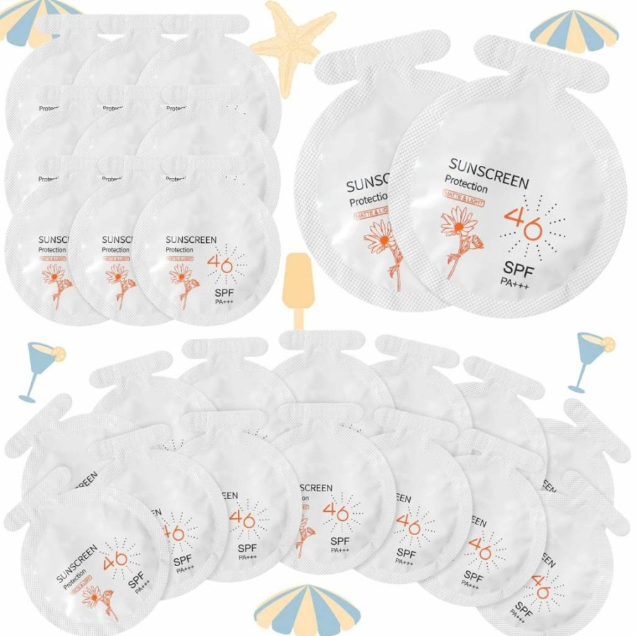 Heigble 100-Pack Mini Sunscreen SPF 46 Travel Size – Bulk Sunscreen Packets for Women, Summer Essentials & Party Favors