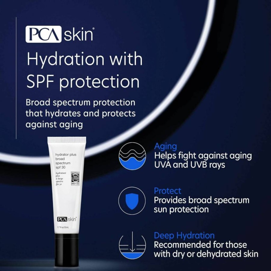 PCA SKIN Hydrator Plus SPF 30 Oil-Free Face & Body Sunscreen with Zinc Oxide – Broad Spectrum UVA/UVB Protection – 1.7 Fl Oz